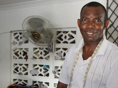 Kitenge african print clothing tailor in Tanzania Titus