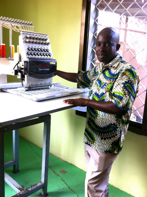 Fredya is a senior technician at a small local factory in Tanzania and manages the production of Kitenge's size labels using their computerised embroidery machine which are later sewn into our African print clothing by our talented team of tailors