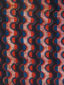 Red black blue jigsaw African wax print fabric design