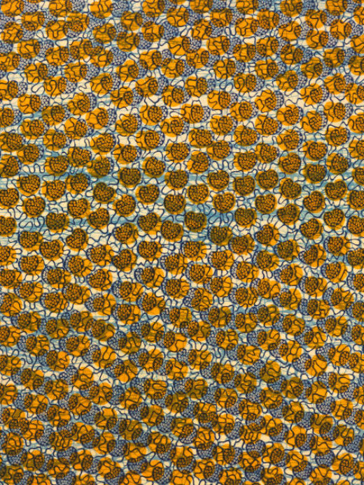 Yellow and cream shells ankara fabric design
