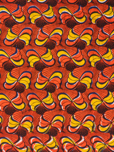 Red and yellow ankara fabric design