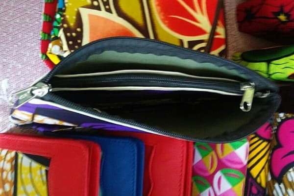 African print fabric coin purse sewing idea