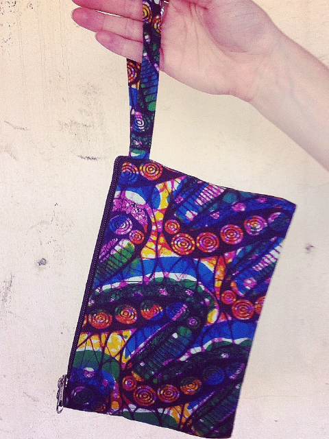 Ankara fabric make up pouch or purse