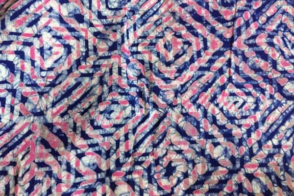 Batik fabric design from Ghana used to make traditional African clothing
