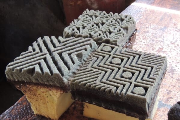 Traditional batik sponge block from Ghana used to make African print clothing