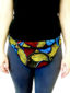 Yellow/red/blue African wax print fabric bumbag