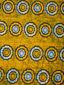 Yellow and white flowers African print fabric made in Nigeria West Africa