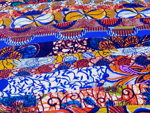 Ankara fabrics used to make African wax print headwraps