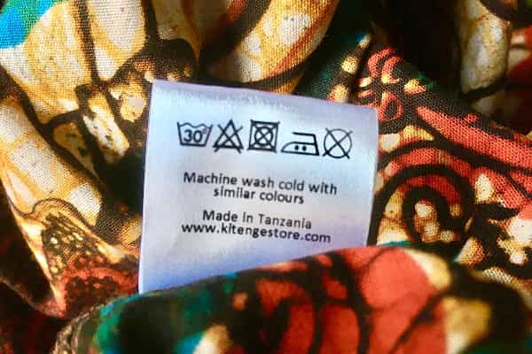How to wash African print shirt care label