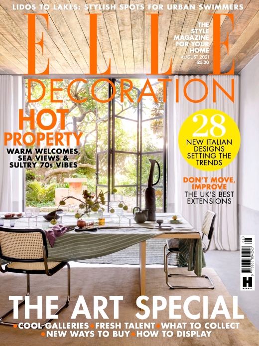 ELLE Decoration magazine front cover August 2021 issue The Art Special