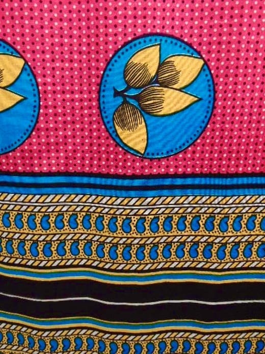 Kanga fabric from East Africa traditional African clothing