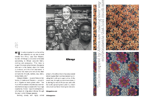 African textiles article Sunday Times newspaper South Africa Kitenge Store