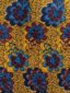 Yellow red blue flower African wax print fabric swatch