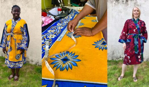 African print fabric bathrobes by Kitenge Store