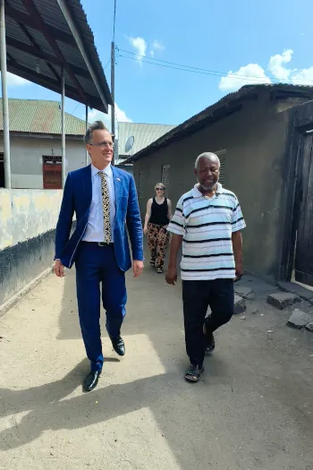 Kitenge Store master tailor escorts British High Commissioner to Tanzania after workshop visit