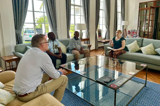 Kitenge Store visits British High Commissioner to Tanzania David Concar residence Dar es Salaam